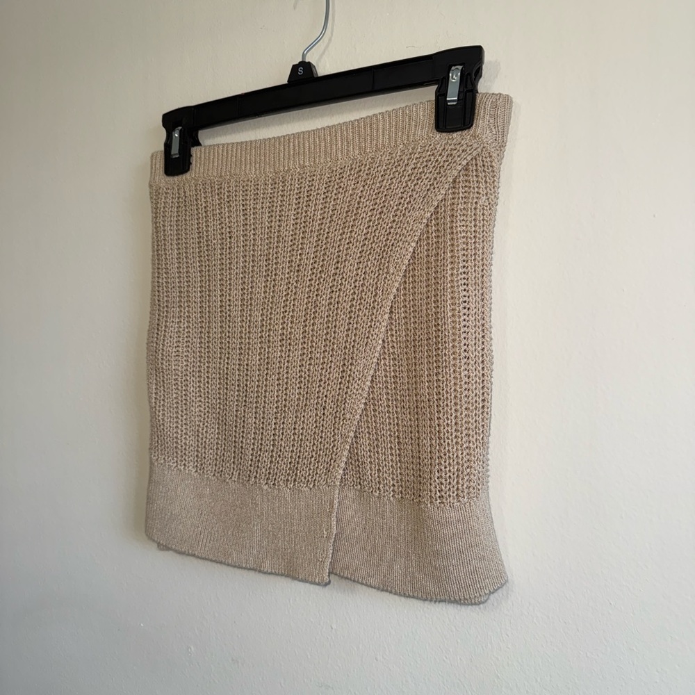 L’Academie Tazia Knit Skirt in Beige $168 Size XS - Picture 4 of 7